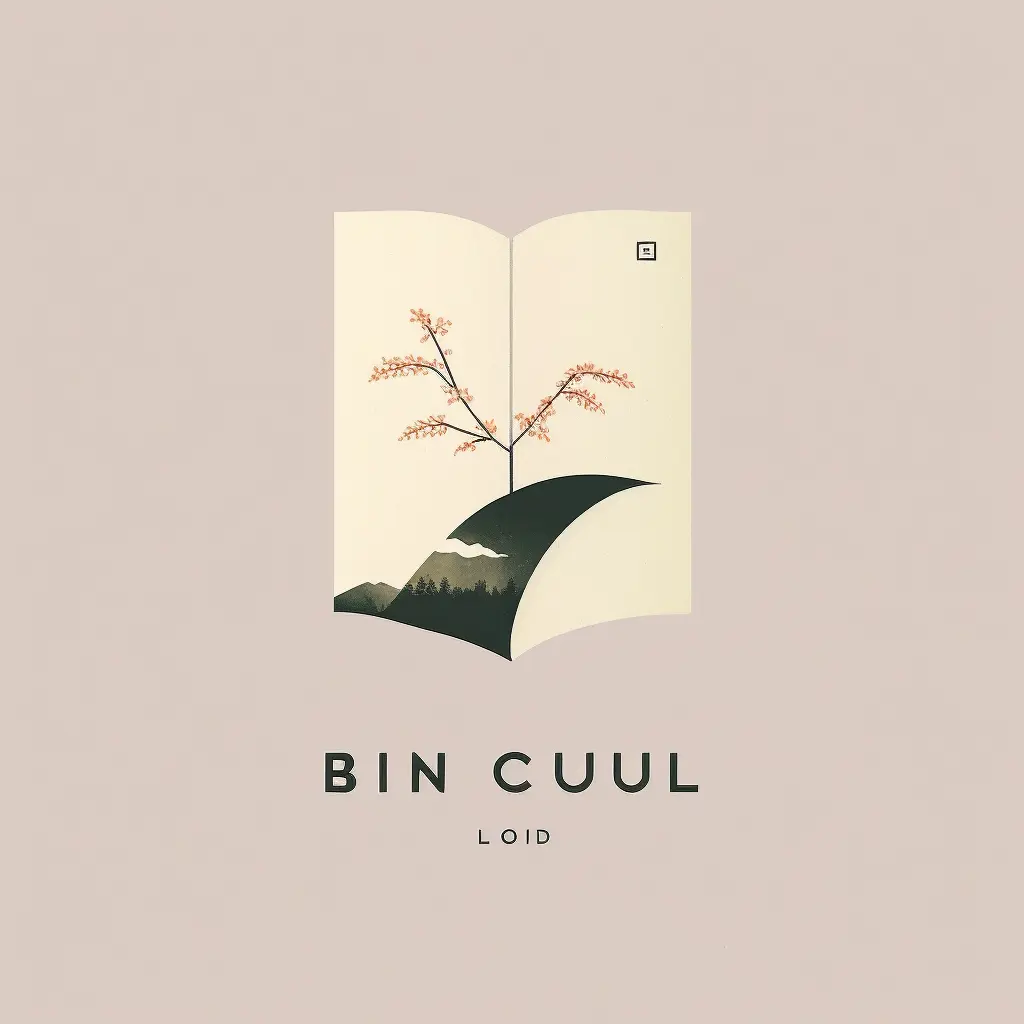 logo of Book club, minimal, style of japanese book cover